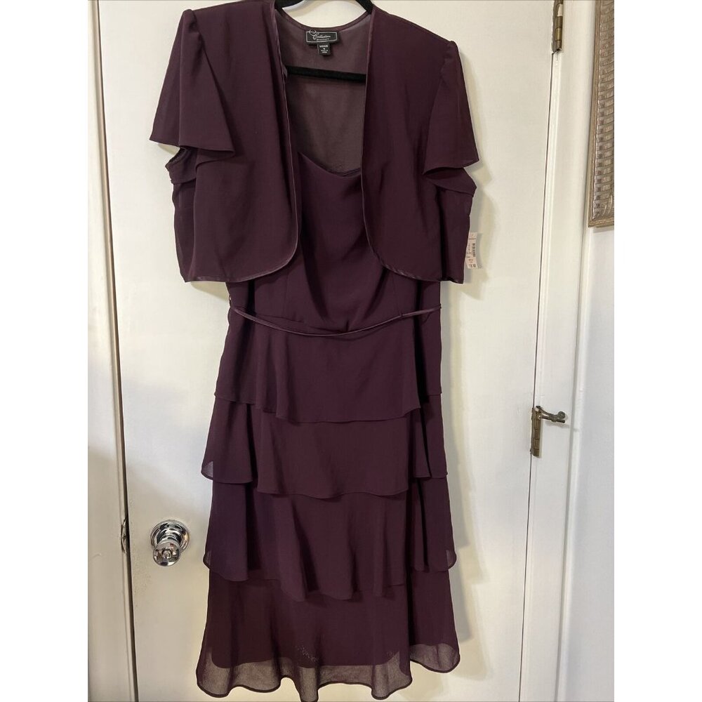 DRESSBARN COLLECTION Purple  2 PIECE DRESS SIZE‎ 18